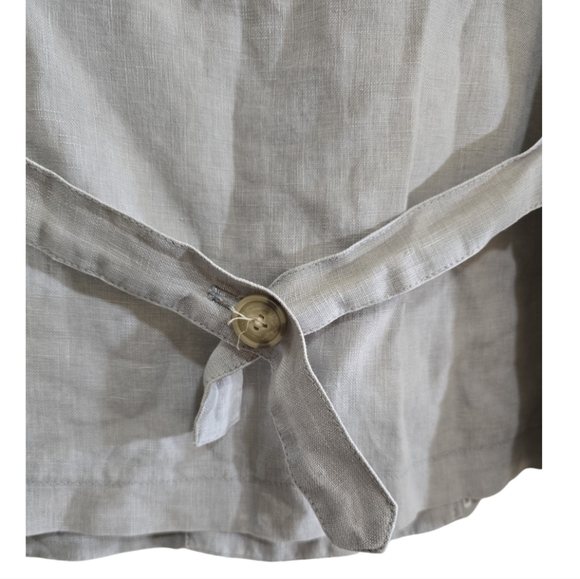 Poetry Boxy Jacket Garment-dyed Linen Jacket 12 Light Gray - Picture 5 of 8